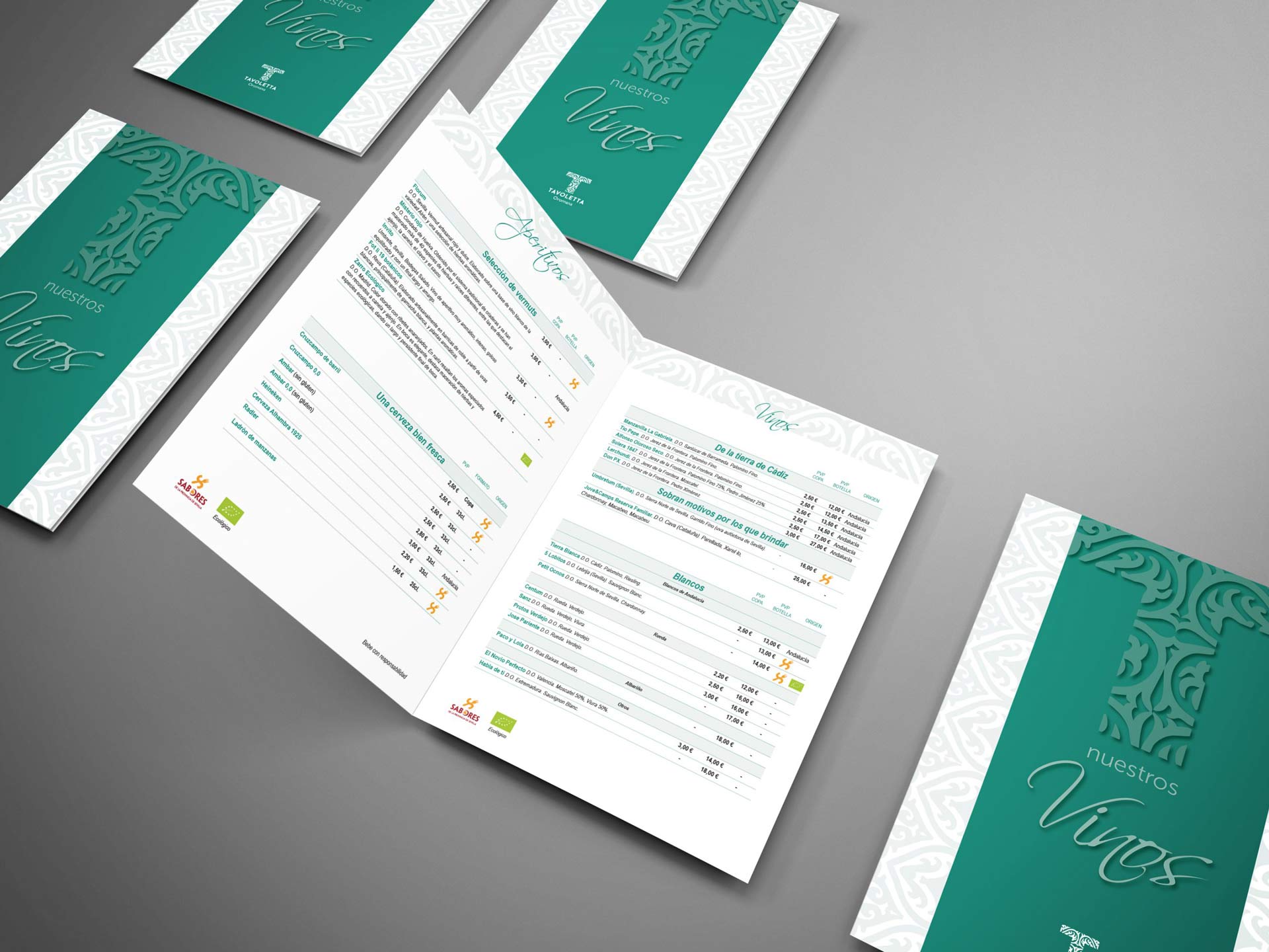 vibrand studio proyecto branding cartas restaurante tavoletta